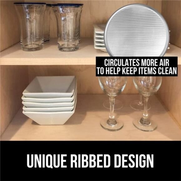 Gorilla Grip Non Adhesive, Waterproof, Durable Ribbed Drawer Liner 12x20, Clear - Picture 4 of 5